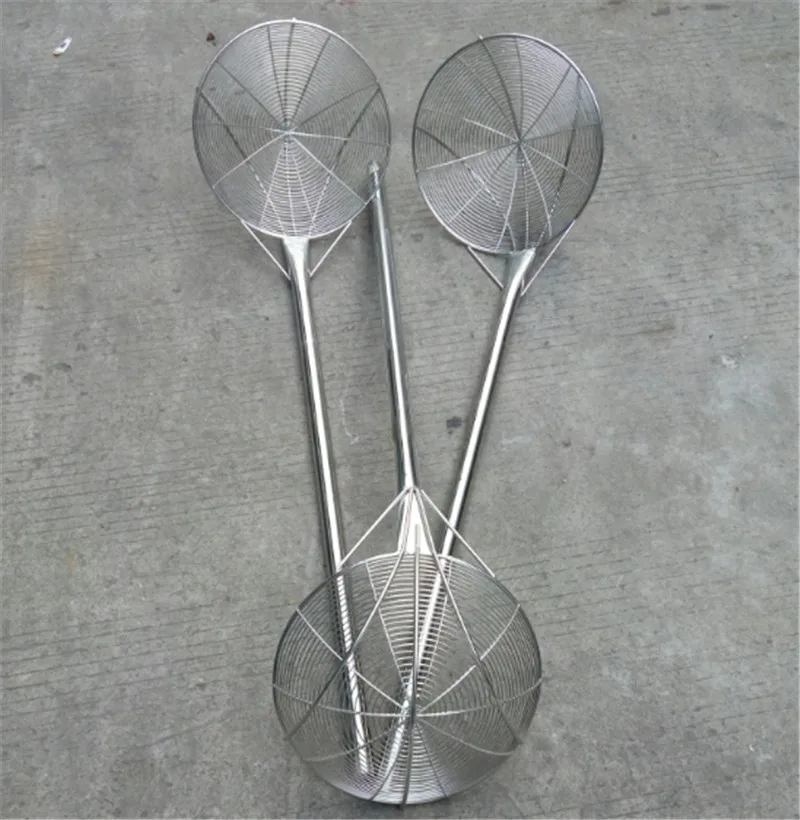 Большая длинная сетчатая жареная корзина ситечко из нержавеющей стали дуршлаг