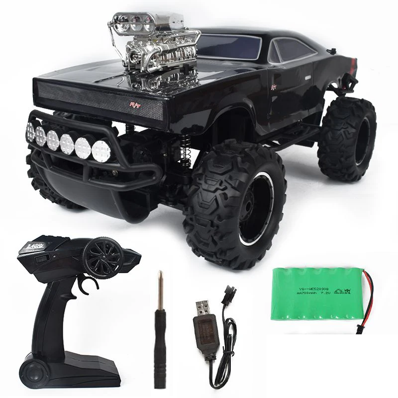 

1/10 2.4G 4WD RC Car High Speed Off Road Crawler Vehicle Model RTR 28 km/h Two Batteries Remote Control Racing Machine Toy Gift