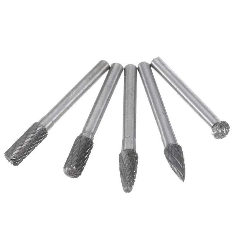 5 шт. набор шлифовальных насадок 6 мм из вольфрамовой стали|Аксессуары для