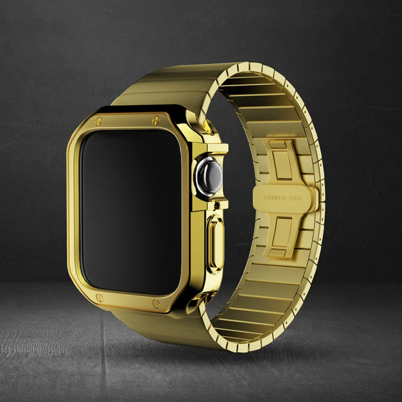 Metal Strap For Apple Watch 38mm 42mm 40mm 44mm Watchband Bracelet Watch Case for Apple Watch Series 6 se 5 4 3 iWatch Bands