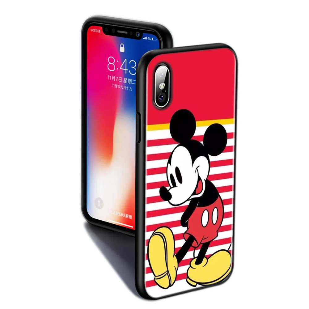 Mickey Mouse Silicone Cover For Apple IPhone 13 12 Mini 11 Pro XS MAX XR X 8 7 6 6S 5 Plus SE Phone Case | Мобильные телефоны и