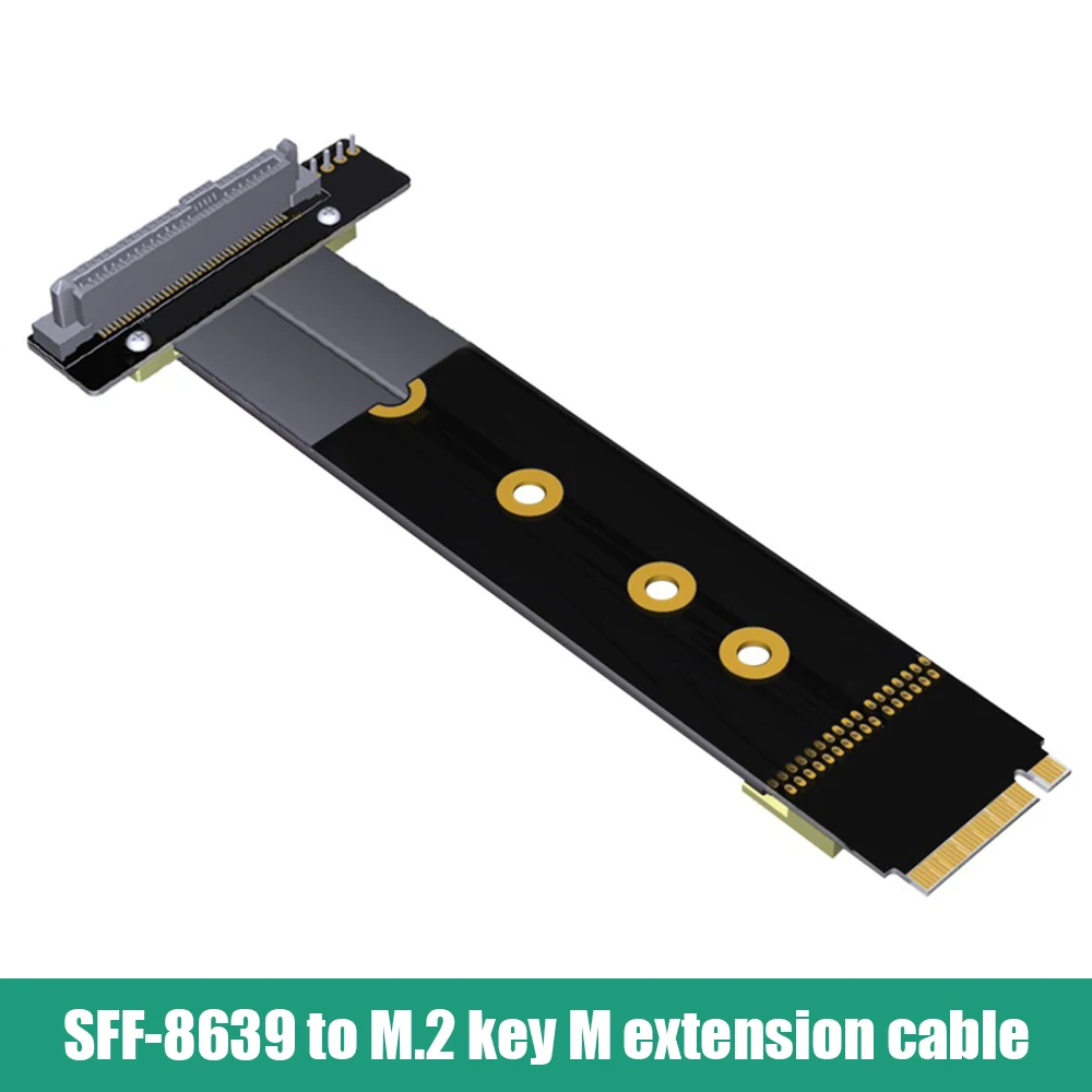 

Riser Card Extender Cable SFF-8639 To M.2 NVMe NGFF Key U.2 Interface M.2 Key Adapter For U.2 NVME SSD For Windows10/8/7 Linux