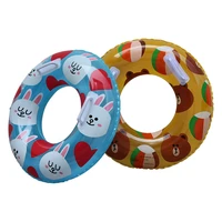 cute cartoon baby swimming ring inflatable swim circle for kids pool float party toys