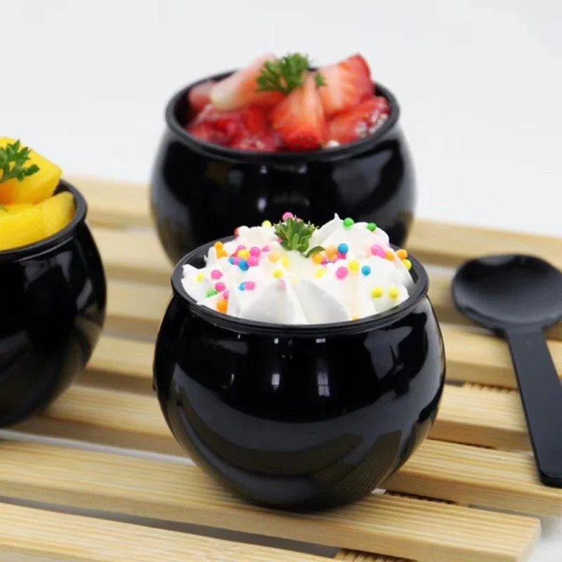 Круглая пластиковая мини-чашка с крышкой 80 мл 25 шт. | Дом и сад