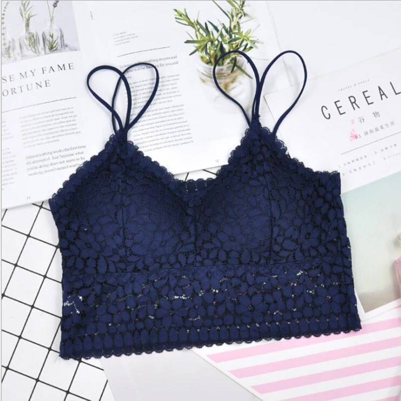 Women's Bra New Arrival Women Push Up Wireless Lace Top Plus Size Bralette Underwear Lingerie Full Cup | Женская одежда
