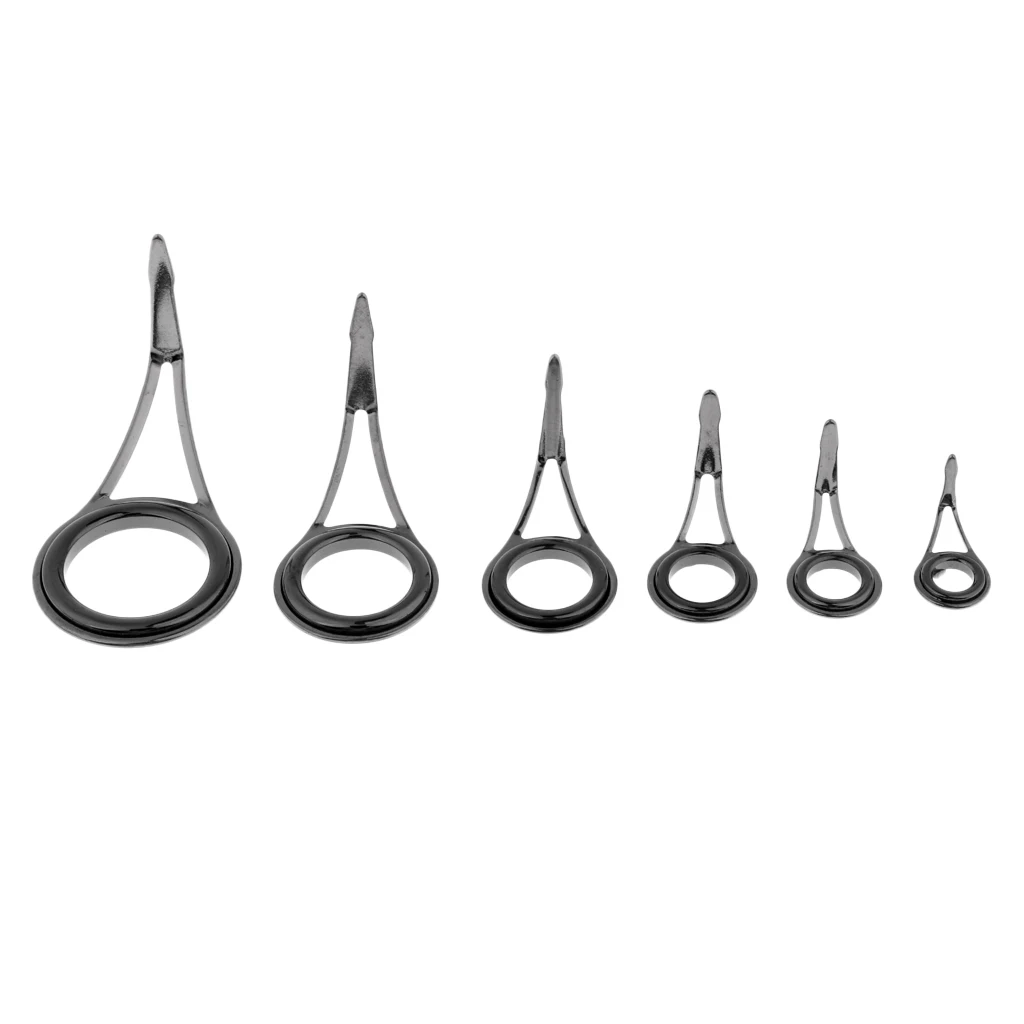 6 шт./лот Удочка глаза керамическое кольцо приманка стержень Направляющие линии