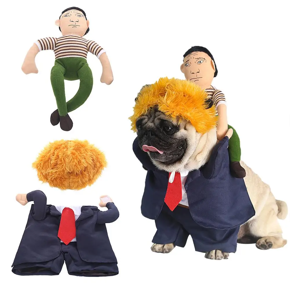 Костюм для домашних животных одежда собак на Хэллоуин Забавный президент