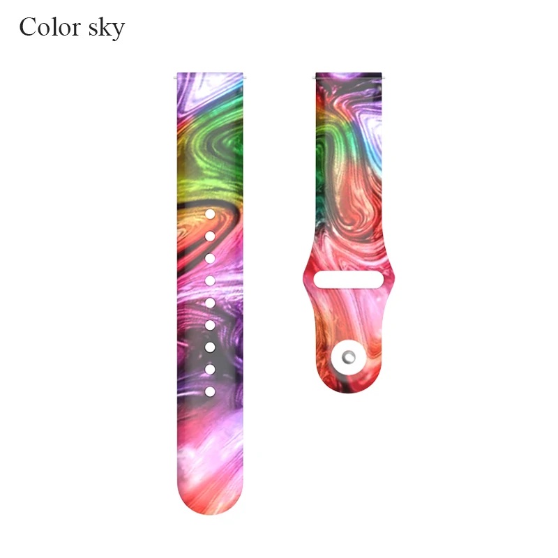 Color Sky BOORUI pulsera amazfit ремешок bip силиконовая смазка 20 мм ремешок для часов Ремешок для наручных часов для xiaomi huami amazfit bip темп lite ремень 20 мм - Цвет: Color Sky