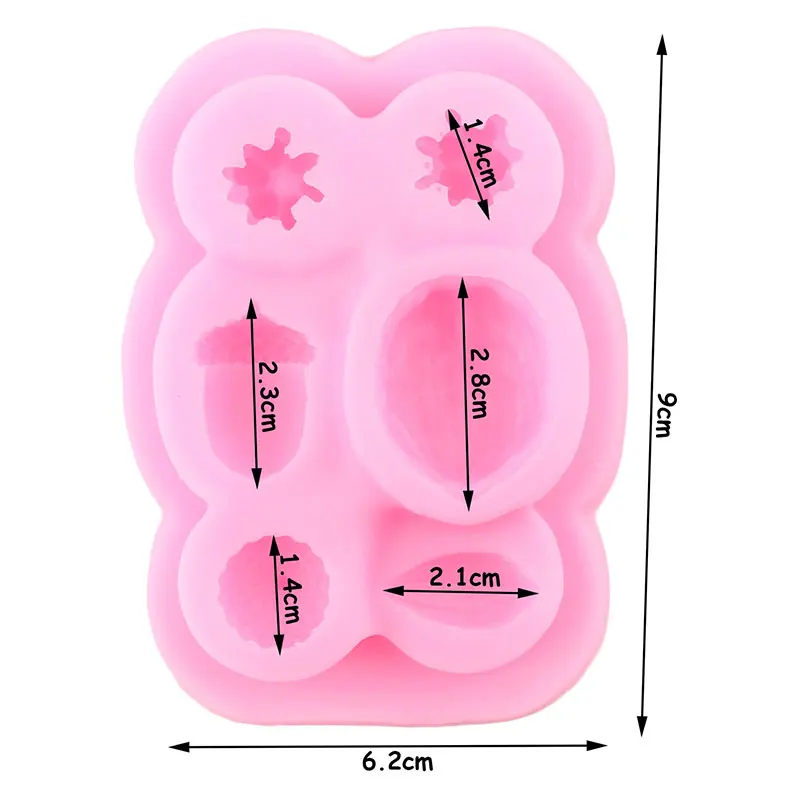 3D орехи ягоды силиконовые формы инструменты для украшения Рождественского торта