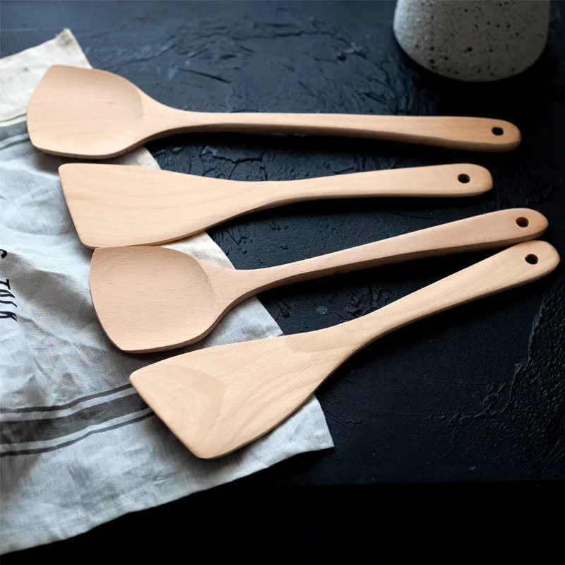 Неокрашенная деревянная лопата ложка антипригарная специальная Лопата домашняя