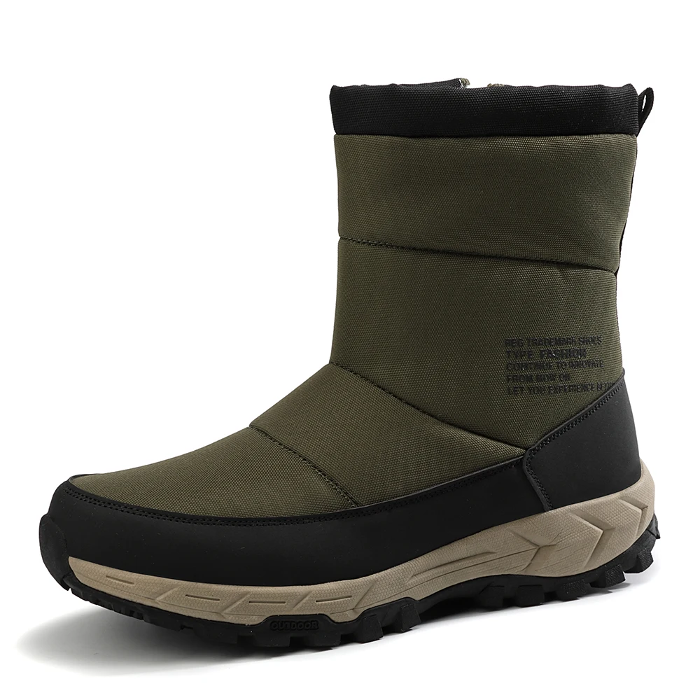 

Men Boots 2021 Winter Shoes Men Snow Boots Waterproof Non-slip Thick Fur Winter Boot For -40 Degrees Zip Platform Boots Size 45