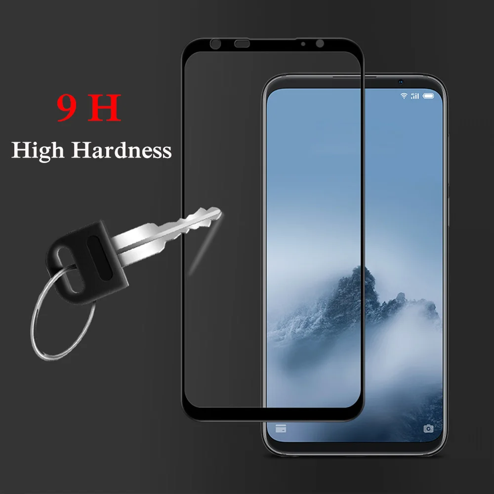 Закаленное стекло 9H 2.5D с полным покрытием для MEIZU 15 16th 16 Plus Защитная пленка экрана