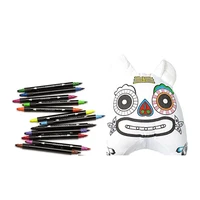 humanpark repeatable washable doodle cloth tiger year of the tiger mascot diy doodle doll with color markers pen set