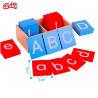 montessori toys uppercase lowercase alphabet sandpaper letters 52 letters wooden storage box preschool educational wooden toys