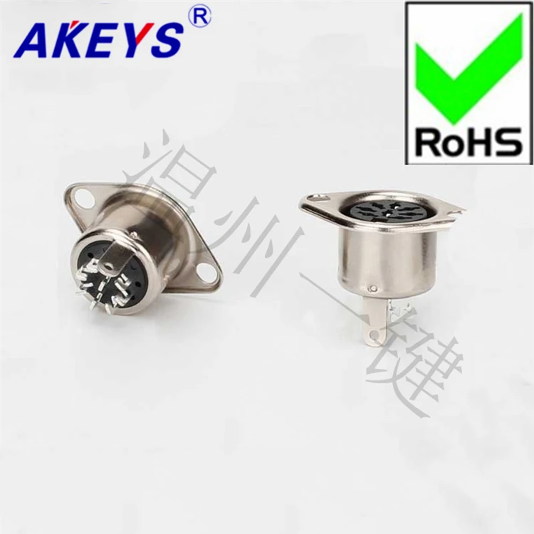 

10 PCS DSCT-8-19M large keyboard plug DIN socket S Terminal 8-pin MIDI eight-core socket mother Head