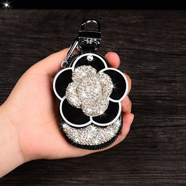 

Fashion Diamond Key Bag Universal Key Case for Car Keychain Girl Women Key Wallet Mini Zipper Purse Key Holder