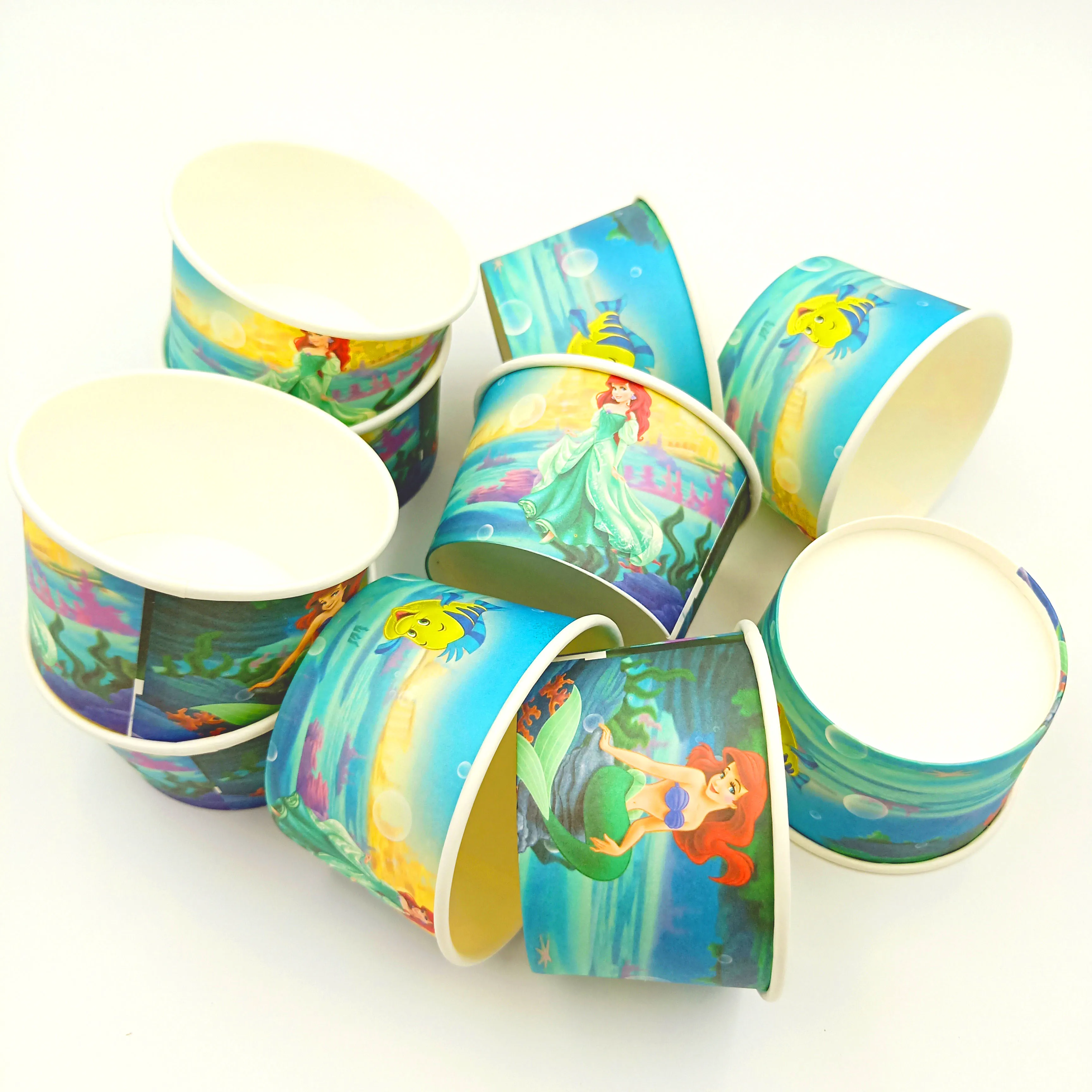 10 шт./лот Русалка тема мороженое чашки ребенок душ вечерние принадлежности чаша