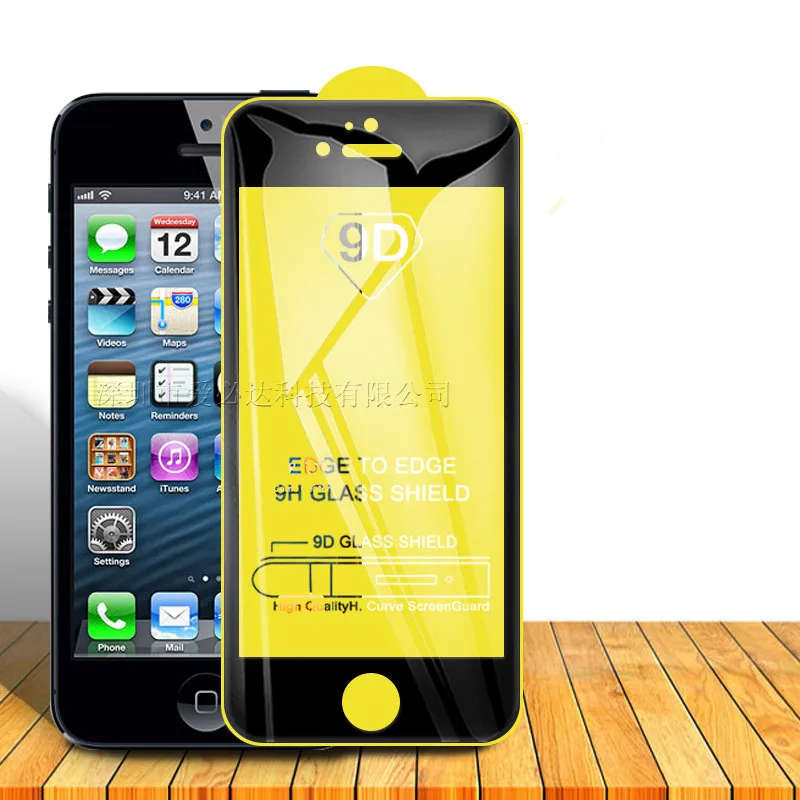 9D полное покрытие сотового телефона защитная пленка для экрана iPhone 5 6 6S 6PLUS PLUS 7PLUS