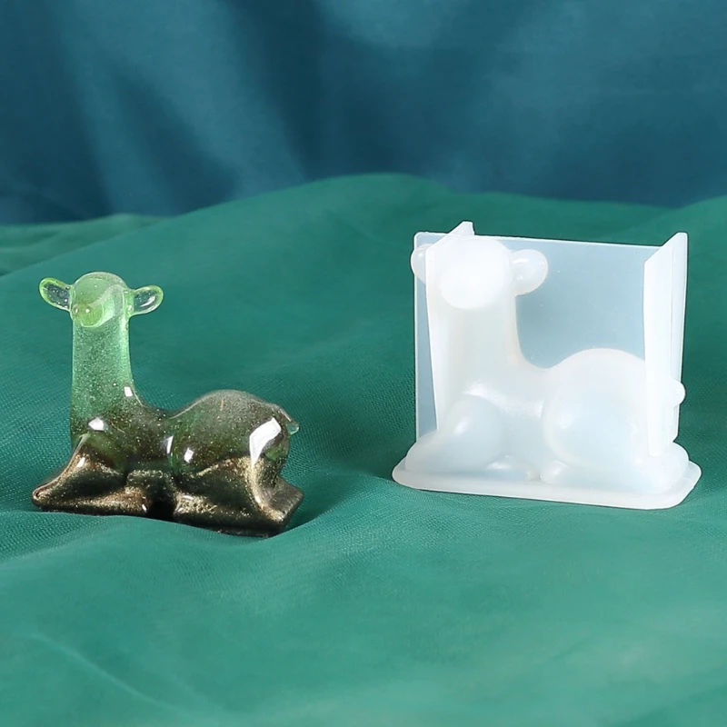 

1 Set Crystal Epoxy Resin Molds Deer Makeup Jewelry Display Tray Silicone Mould
