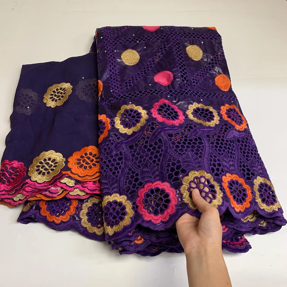 

African Embroidery Stone Bazin Riche Brode Fabric With French Net Mesh Silk Tulle Lace High Quality 7Y/Lot For Women Dress Cloth