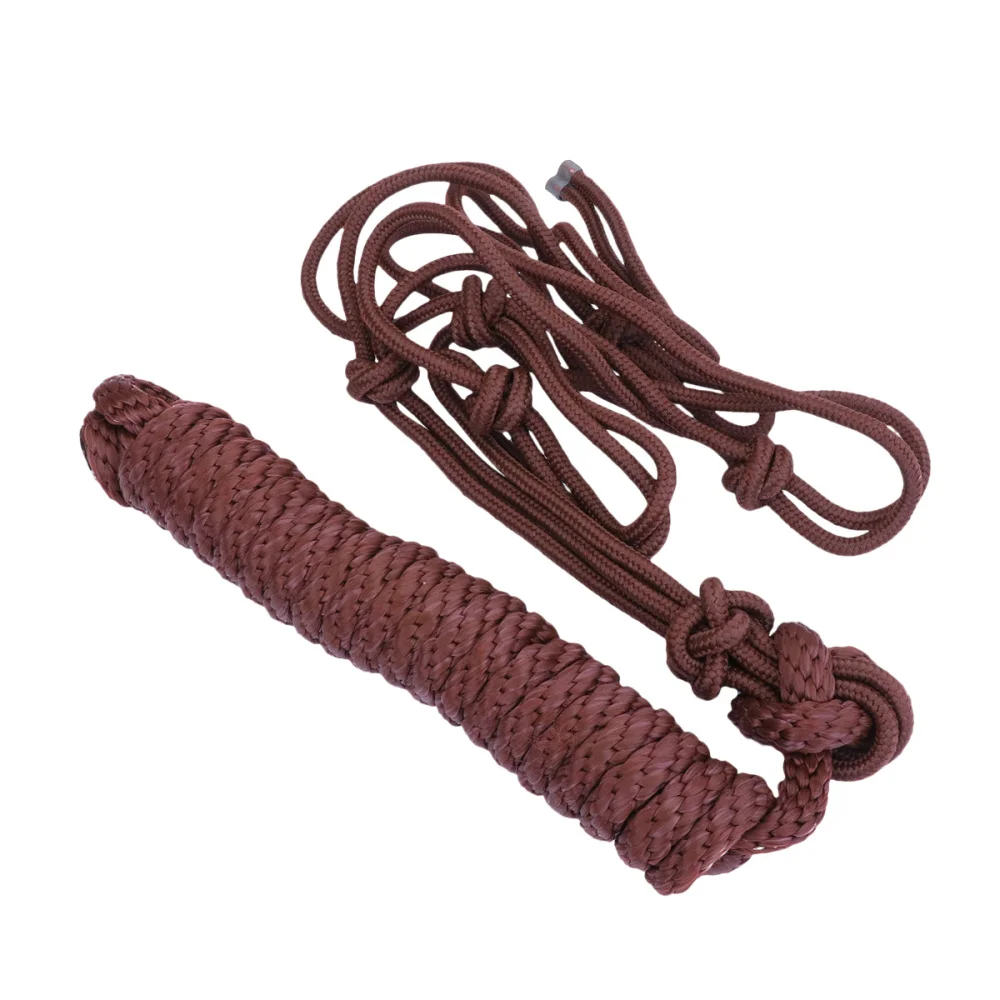 

Equestrian Supplies Halter Adjustable Horse Head Bridle Horse Head Cover Rope for Racing Practice Daily Use (Brown)