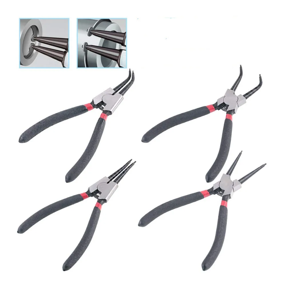 

4 sets of 7-inch inner/outer snap ring pliers
