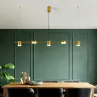 Современная светодиодная люстра, металлическая простая настольная лампа для спальни, гостиной, виллы, столовой, лампа для кухни