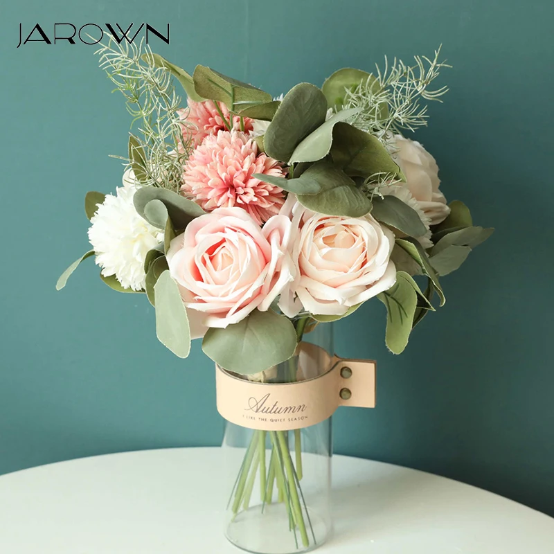 Искусственные розы JAROWN букет искусственные растения цветы свадебные для