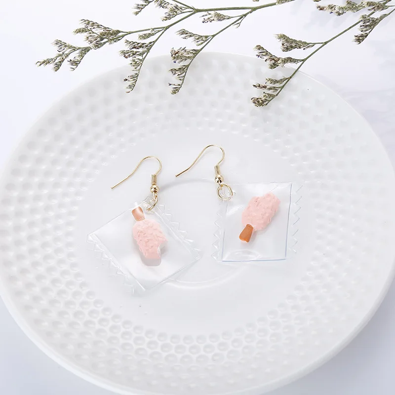 Женские Висячие серьги с фруктами и мороженым в Корейском стиле несколько стилей