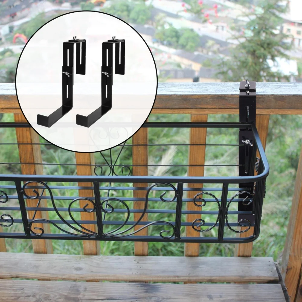 

1 Set Iron Square Flower Pot Holder Flower Planter Shelf Flower Box Bracket