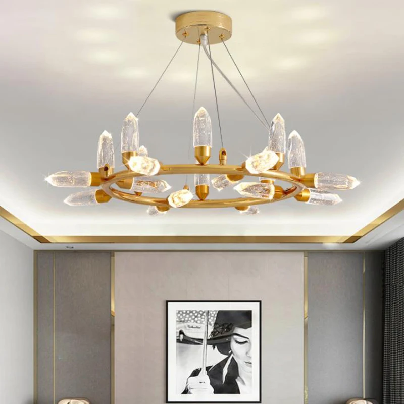 Творческий стиль Пост Модерн светодиодный Кристалл Подвесные Лампы