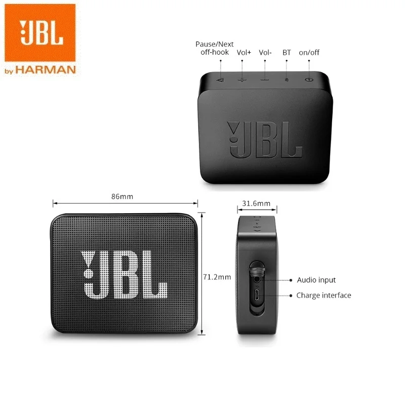 JBL GO2 Беспроводная bluetooth-Колонка сабвуфер маленький портативный внешний