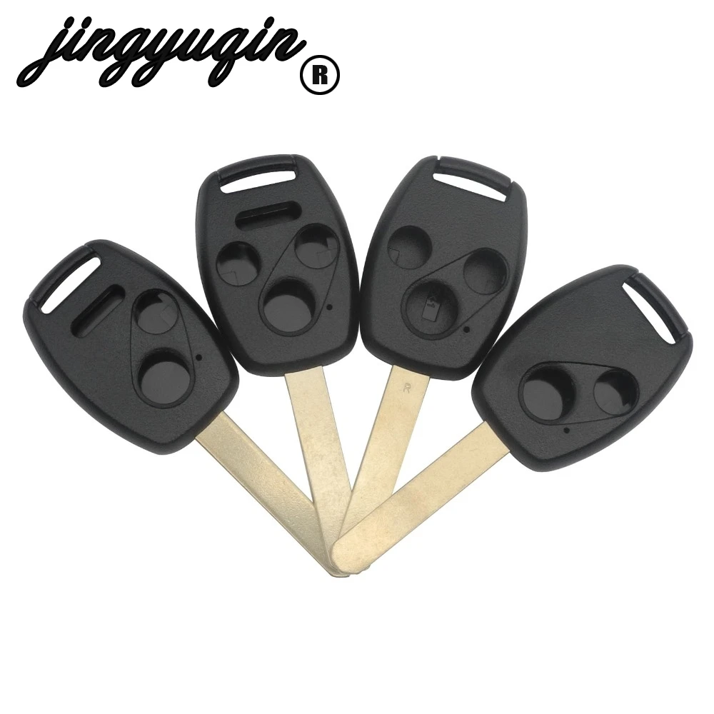 Jingyuqin 2/3/4 кнопки дистанционного Fob автомобильный чехол для ключей Honda Civic CRV Accord