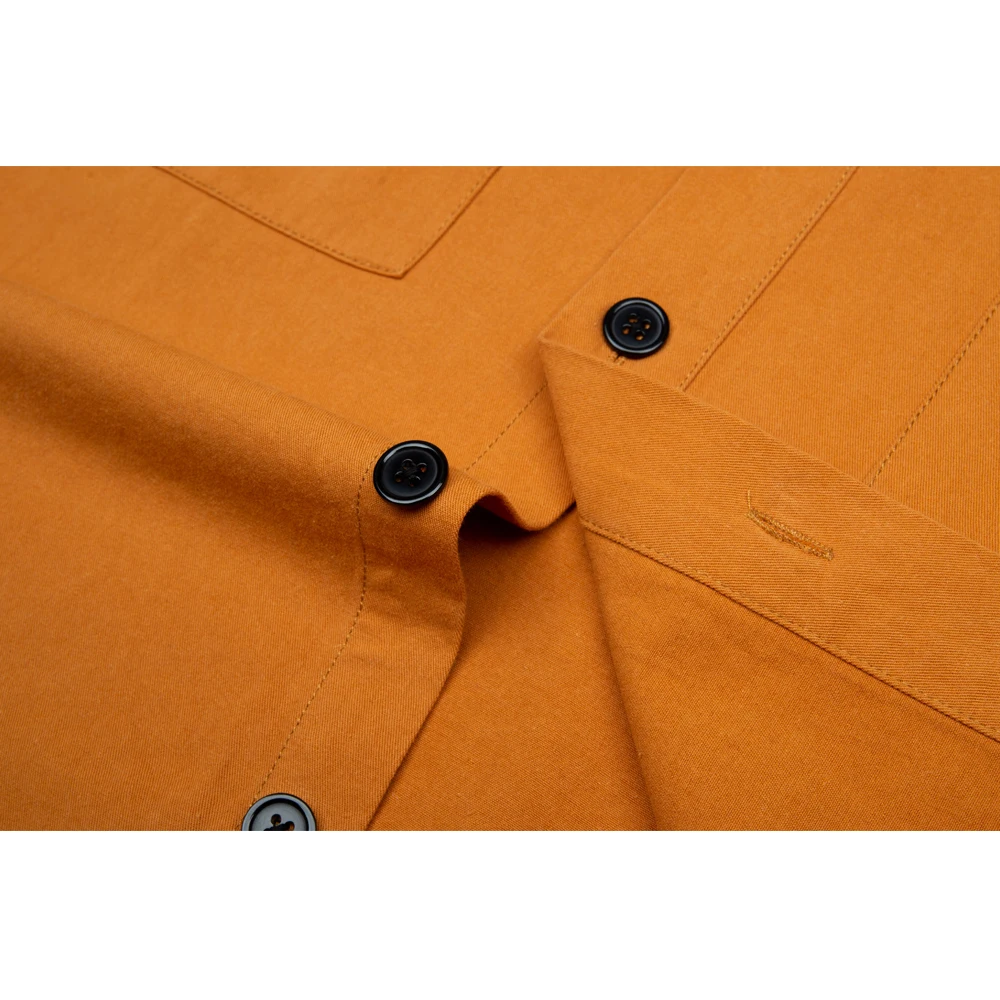 Повседневные рубашки в стиле сафари 100% хлопок мужские рабочие Рубашки с длинным