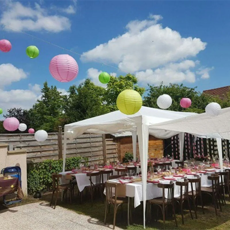 10 шт./лот белый бумажный фонарь Круглый лампион шар для свадебного декора товары