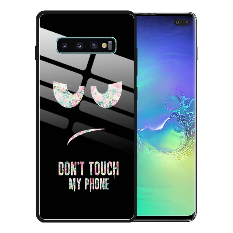 Роскошный чехол из закаленного стекла для телефона Samsung Galaxy S8 S9 S10 Plus S10E S20