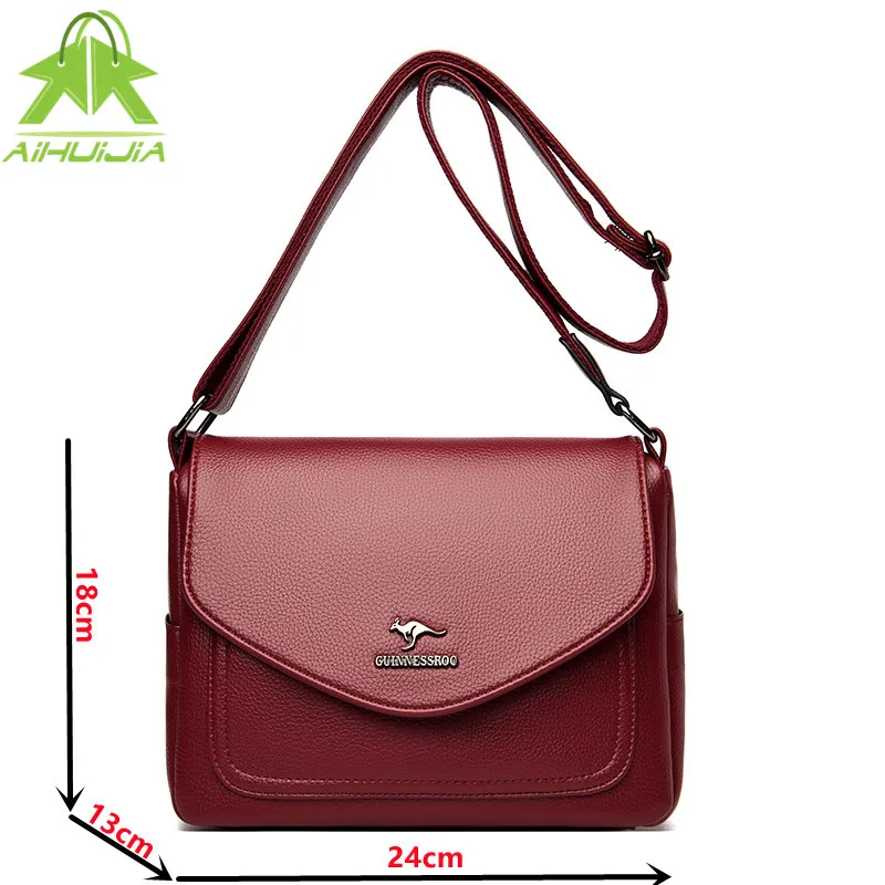 

Simplicity Solid Color Women Handbag Fashion Flip Shoulder Bags 2021 New High Quality Pu Leather Female Casual Messenger Bag