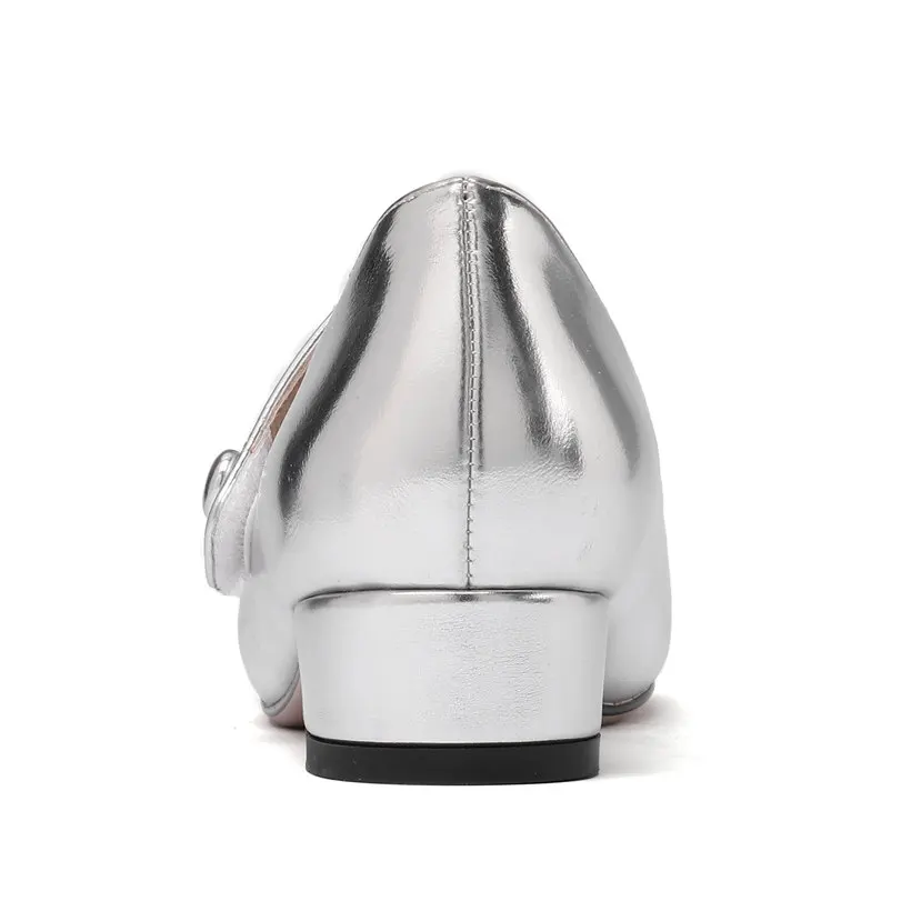 Милые женские туфли лодочки Мэри Джейн из искусственной кожи на низком