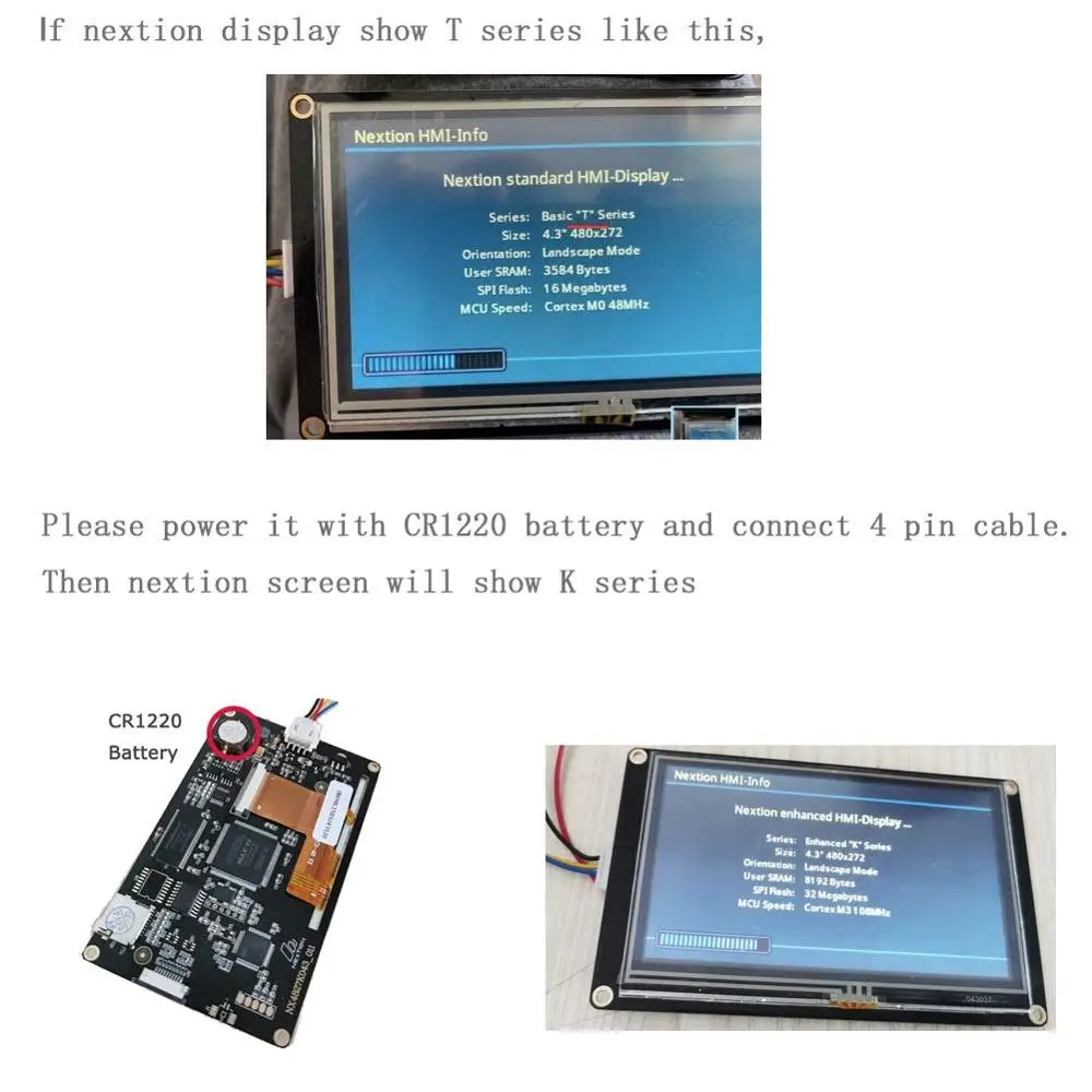 Nextion  NX4827K043 4, 3 HMI TFT       K UART   Arduino Raspberry Pi