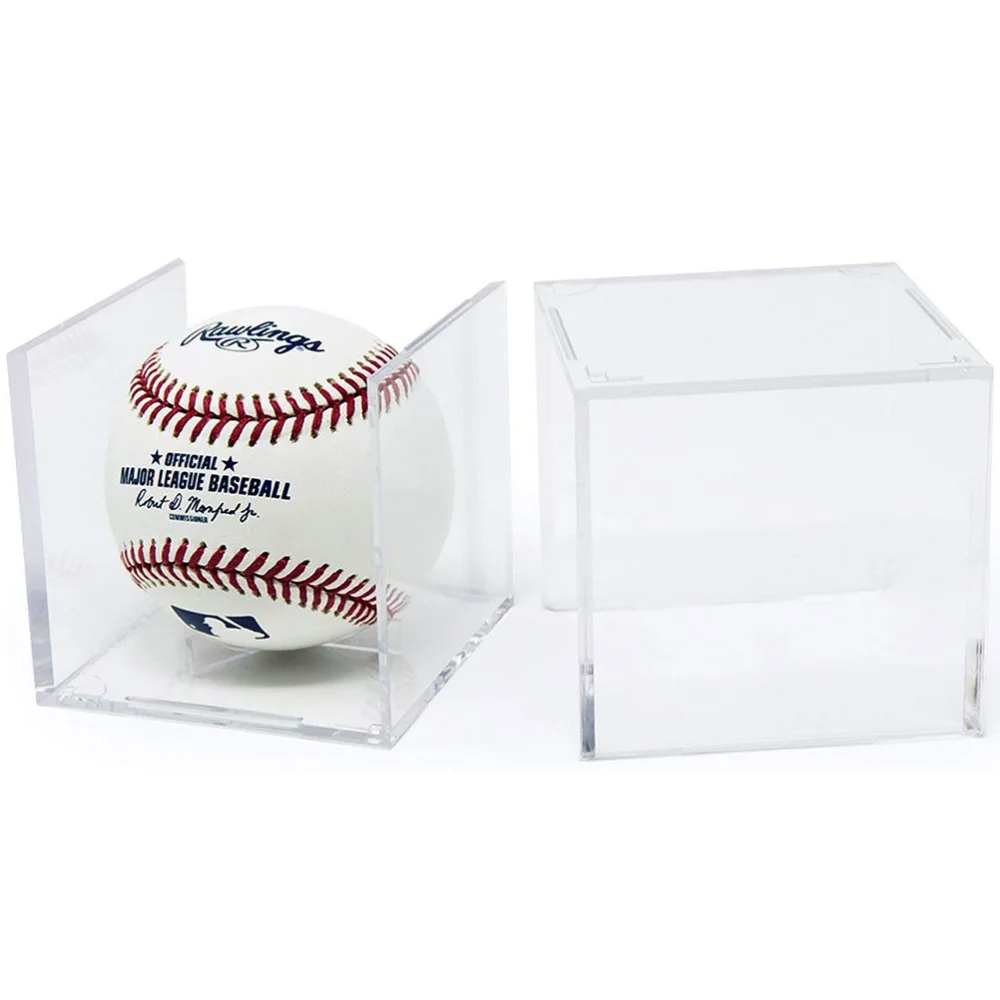 

1PC Acrylic Tennis Case Baseball Display Stand Softball Storage Box Holder (Transparent)