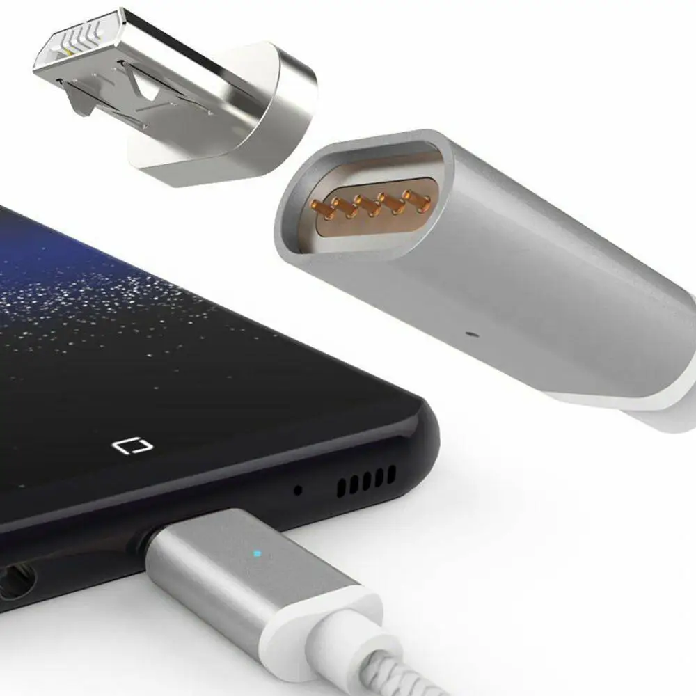 Магнитный кабель USB Type C Micro для быстрой зарядки и передачи данных мобильный