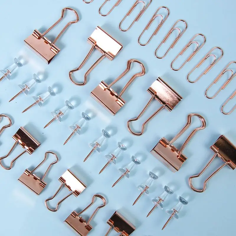 72 шт. металлический зажим для бумаги многоцелевой Thumbtacks офисный документ длинный хвост зажимы 24BB