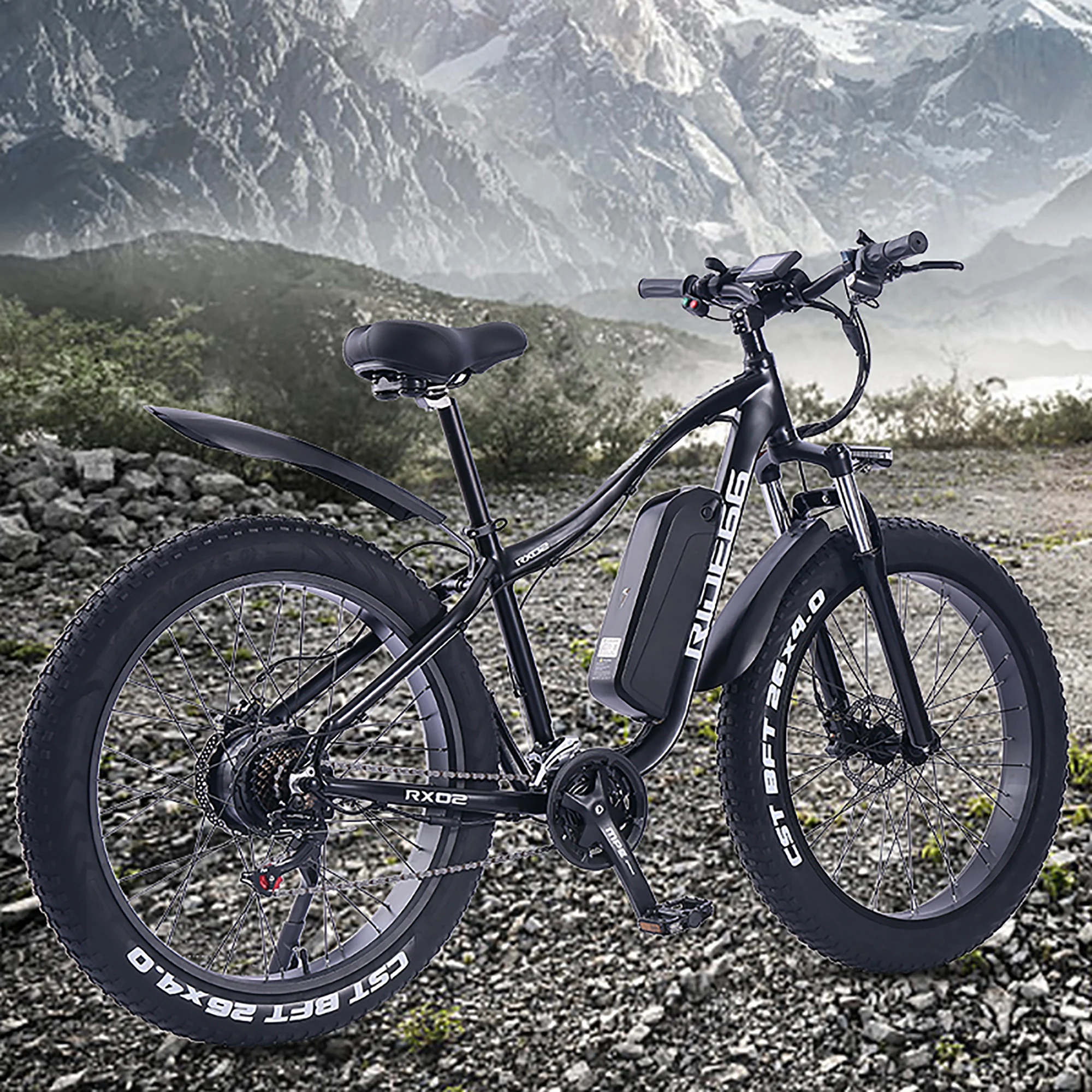 Online Elektrische Bike 1000W 48V 16A Berg E Fahrrad Fett Reifen 21 Geschwindigkeit Ebike Erwachsene Herren 26 Zoll Aluminium Rahmen RX02