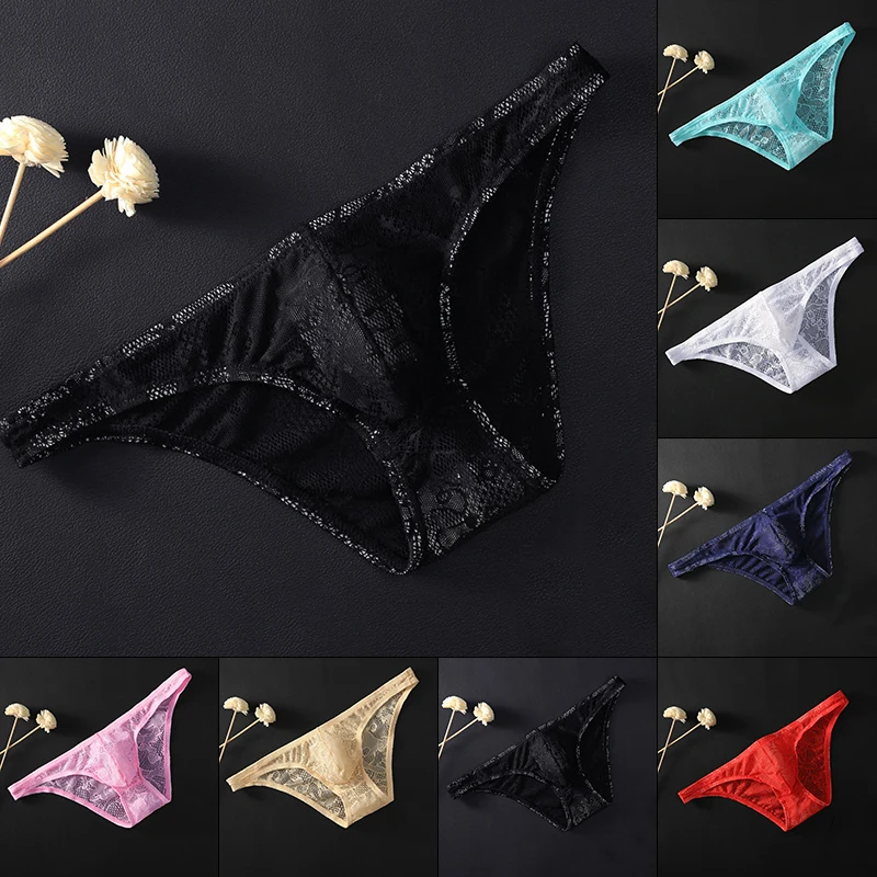 Мужские трусы кружевные подштанники прозрачные женские стринги с низкой