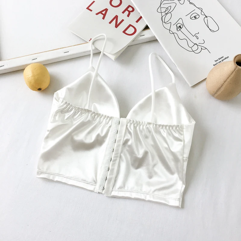 

Sleeping Brassiere Push Up Bras Sexy Lingerie Top Wireless Bra Top Sexy Women Sexy Strap Silk Smooth Plunge Bralette Bra