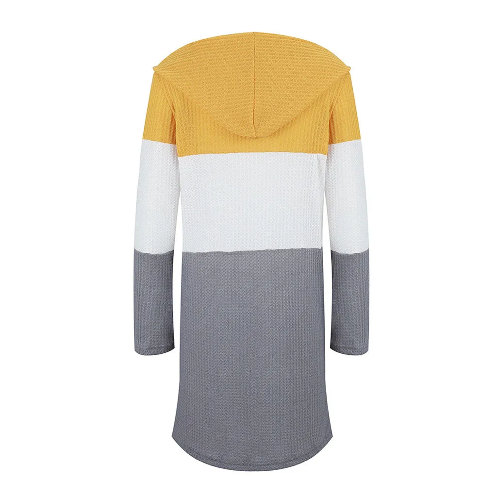 Женский вязаный свитер куртка с длинным рукавом пальто свободные кардиганы в