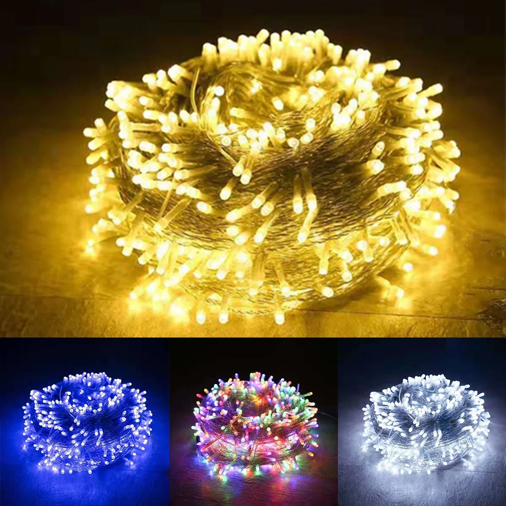 

10M 20M 30M 50M 100M Christmas Decor Lights Led String Fairy Light 8 Modes Garlands Lights for Wedding Party Holiday Lights