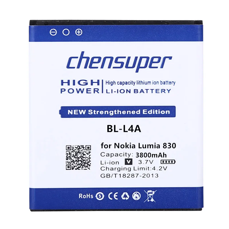 Новинка 3800 мАч BL L4A Сменный аккумулятор для телефона Nokia Lumia 830 RM984 535 RM 1090