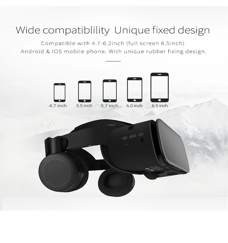 Новые Bobo vr Z6 VR очки беспроводные Bluetooth наушники VR очки Android IOS Удаленная реальность VR 3D картонные очки