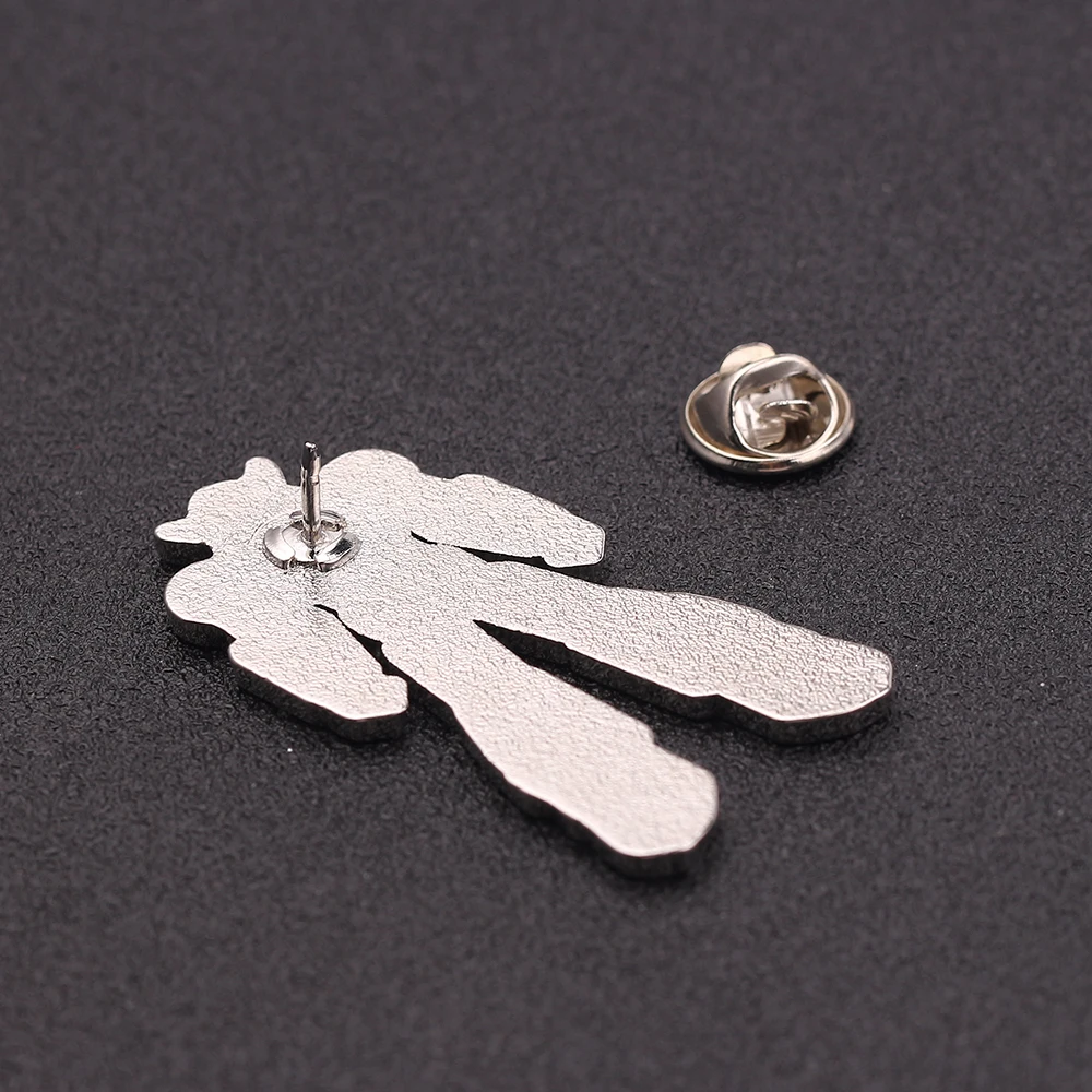 Трендовые металлические булавки и броши в виде робота из цинкового сплава